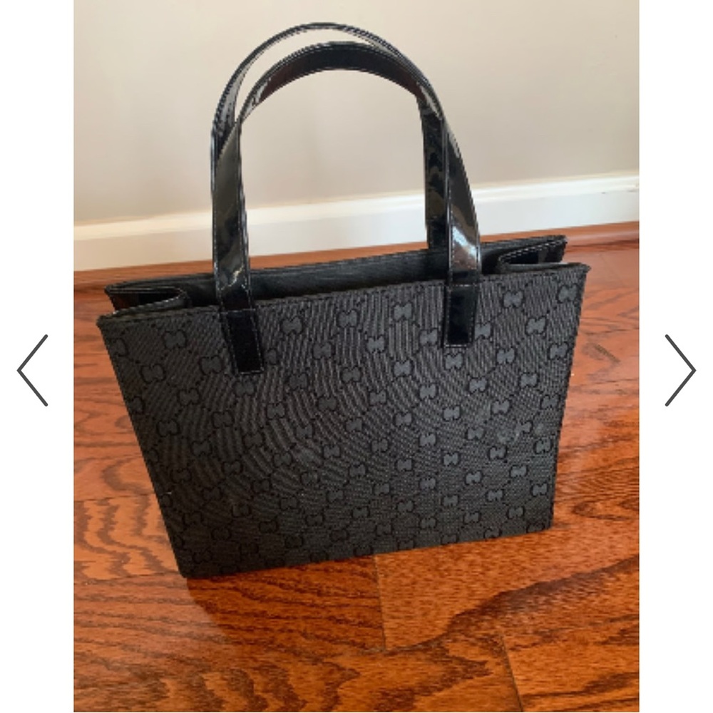 Black Monogram Tote Bag - Picture 4 of 5